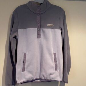Columbia Lavender and Gray Fleece Pullover